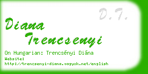 diana trencsenyi business card